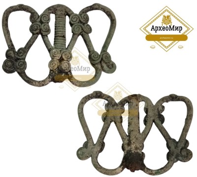 Биметаллическая ажурная булавка, ранний железный век, РЖВ (3).jpg (132.56 КБ) 785 просмотров Размер: 3,9х6,3см<br />Топография объекта: Курская область