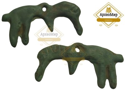 Привеска _Лошадка_, ранний железный век, ржв.jpg (84.25 КБ) 305 просмотров Размер: 3,2х2,0см<br />Топография объекта: Украина