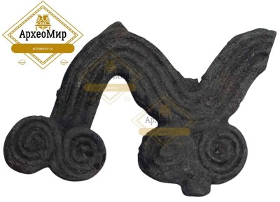 Височная подвеска, ранний железный век.jpg (104.45 КБ) 103 просмотра Размер: 3,1х1,9см<br />Топография объекта: Московская область