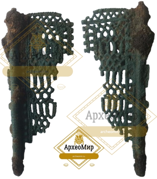 Биметаллическая ажурная булавка, дьяковская культура, ранний железный век, ржв
