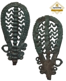 Биметаллическая ажурная булавка, ранний железный век, ржв