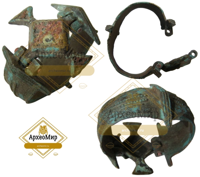 Составной браслет, эмаль 