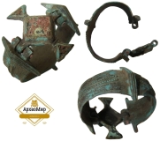 Составной браслет, эмаль 