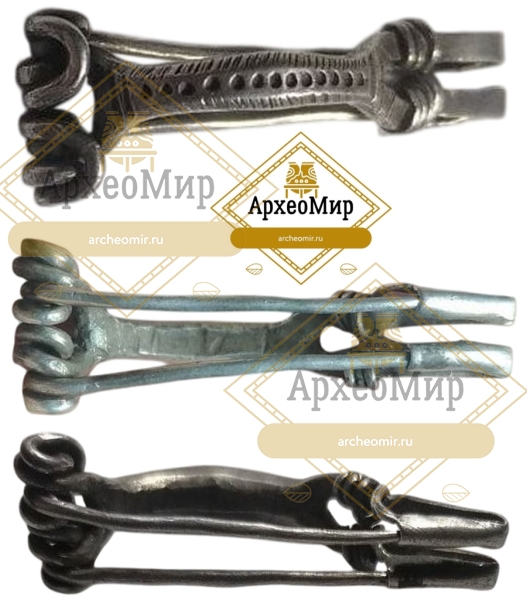 Фибула серебряная