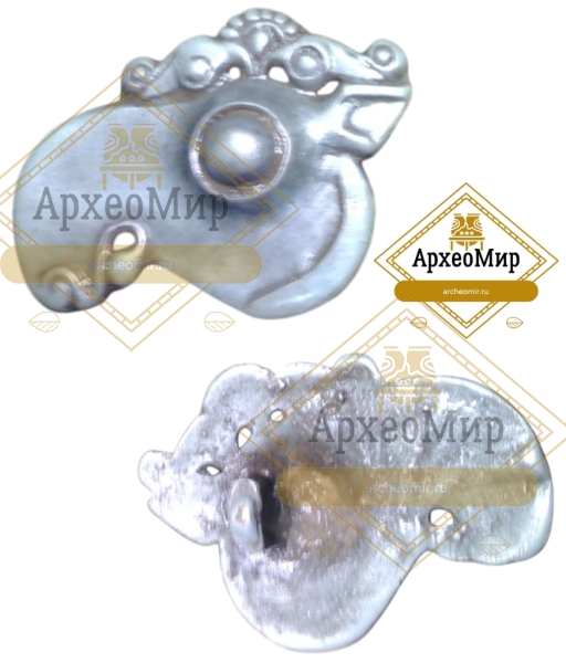 Сбруйная бляшка, скифский звериный стиль, голова лося