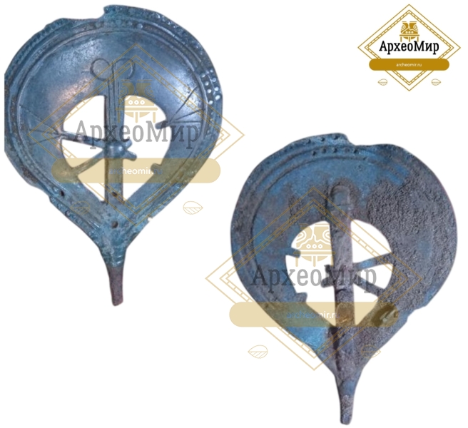 Биметаллическая булавка Днепро-Балтийский тип, ранний железный век, ржв