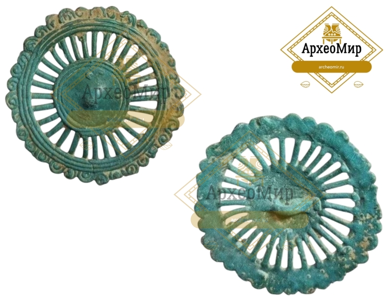 Нашивная ажурная бляшка, ранний железный век, ржв