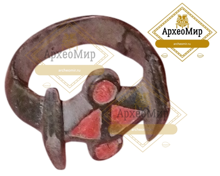 Перстень выемчатая эмаль 