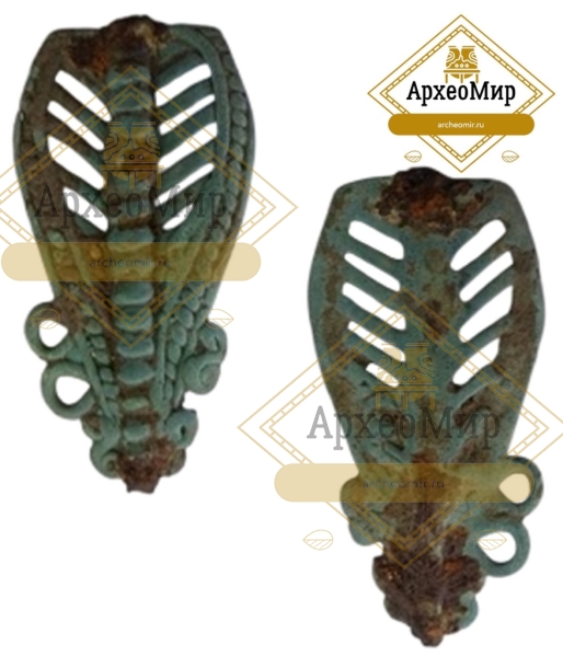 Биметаллическая ажурная булавка, ранний железный век, ржв