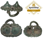 Умбоновидная височная привеска Юхновская культура, ранний железный век, ржв