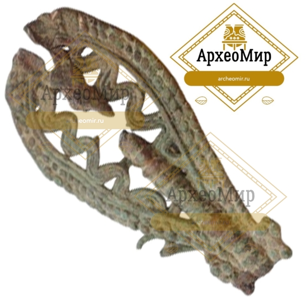 Биметаллическая ажурная булавка, ранний железный век, ржв