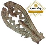 Биметаллическая ажурная булавка, ранний железный век, ржв