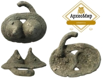 Умбоновидная височная привеска Юхновская культура, ранний железный век, ржв