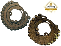 Круглая литая бляха-застежка