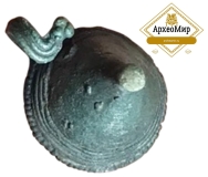 Умбоновидная височная привеска, дьяковская культура, ранний железный век, ржв