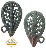 Биметаллическая ажурная булавка, ранний железный век, ржв