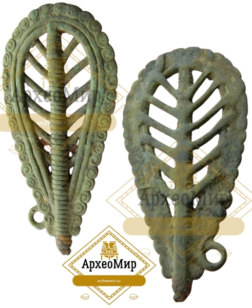 Биметаллическая ажурная булавка, ранний железный век, ржв