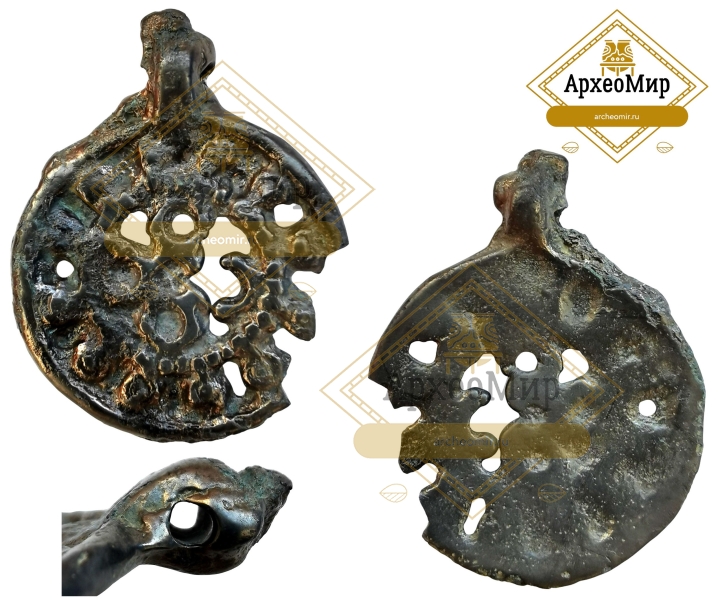 Монетовидная прорезная привеска Вятичи.