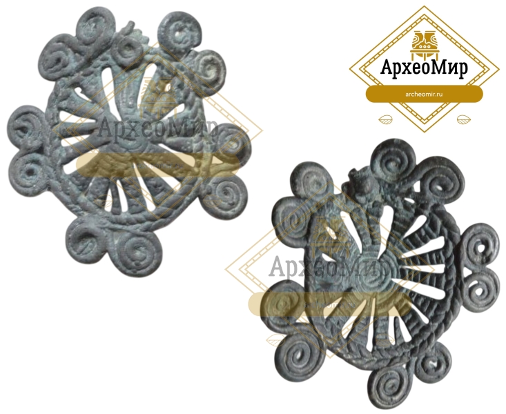Умбоновидная височная привеска, ранний железный век, ржв