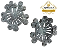 Умбоновидная височная привеска, ранний железный век, ржв