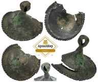 Биметаллическая булавка? с умбоновидным навершием, ранний железный век, ржв