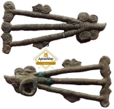 Биметаллическая ажурная булавка, ранний железный век, ржв