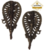 Биметаллическая ажурная булавка, ранний железный век, ржв