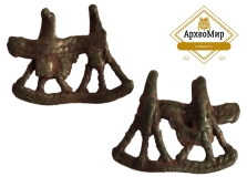 Привеска нашивка "Птички" ранний железный век, ржв