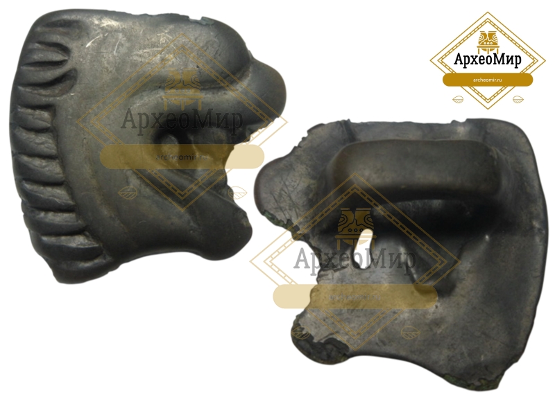 Бляшка голова хищника, скифский звериный стиль