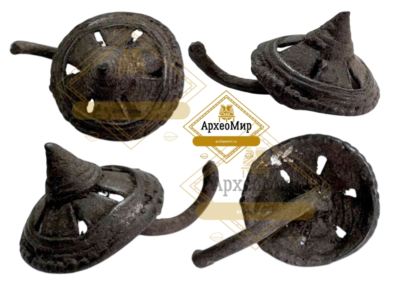 Умбоновидная височная привеска, скифский тип, ранний железный век, ржв