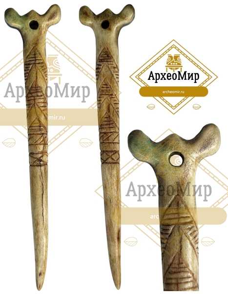 Булавка молоточковидная, катакомбная культура, ямная культура